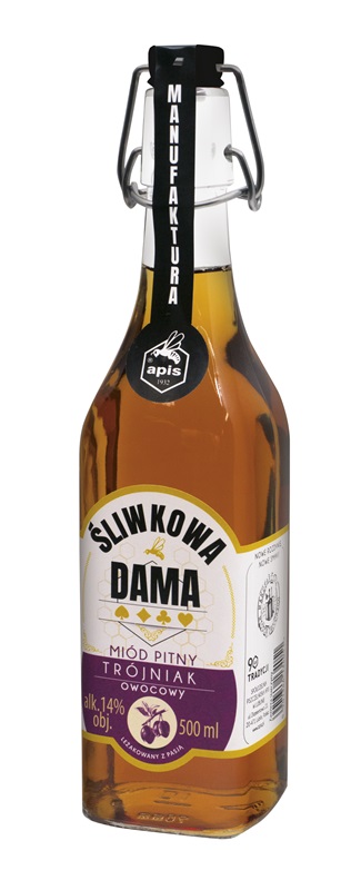 Apis: Švestková dáma - Śliwkowa Dama - Miód pitny Trójniak